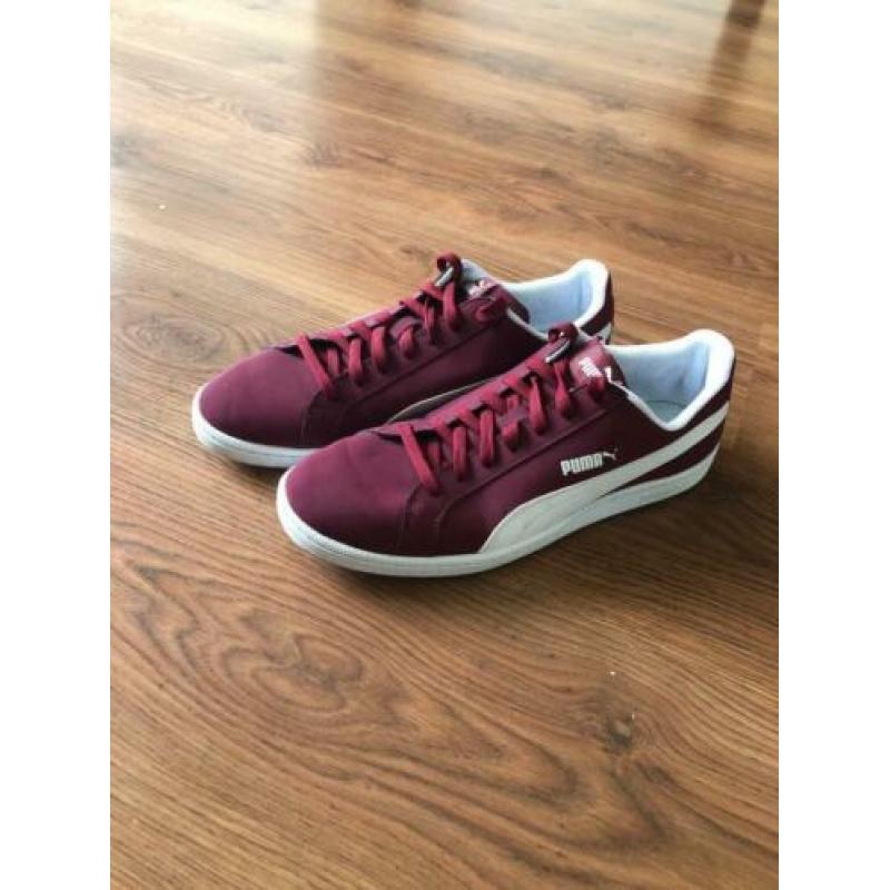 Puma heren sneakers Bordeaux rood/wit maat 44