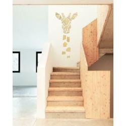 Houten wanddecoratie • Geometrische Giraffe • Uniquewinkel