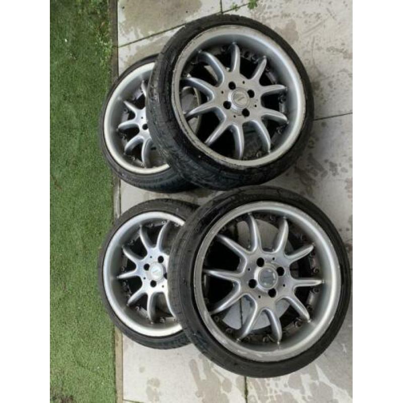 Mini Cooper 17 inch velgen met banden 4x100