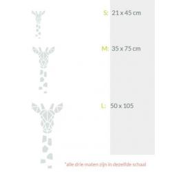 Houten wanddecoratie • Geometrische Giraffe • Uniquewinkel