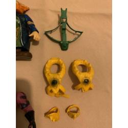 Vintage MOTU figures, accessories and poster