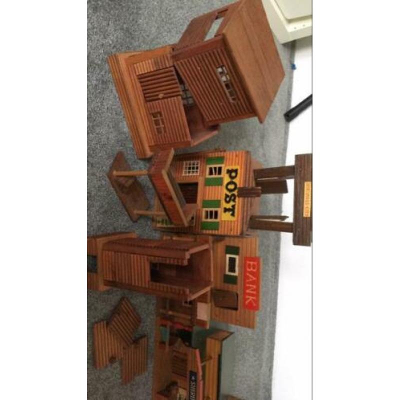 Vintage houten wild west dorp