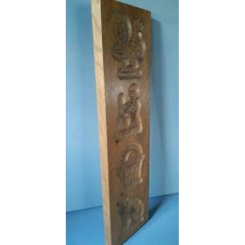 Speculaasplank, 45x12 cm 4 Figuren