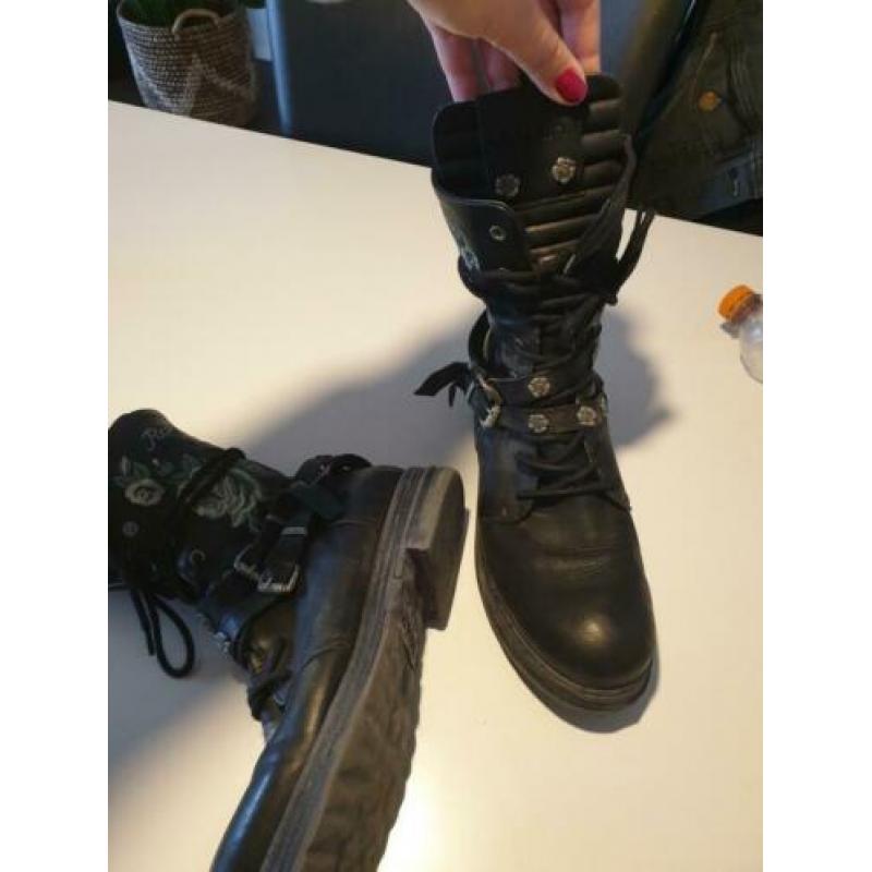 Leren bikerboots / laarsjes van replay maat 40??