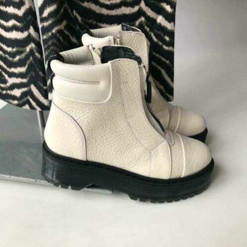 Bronx, ZGAN, witte, leren boots, maat 38