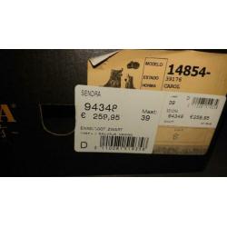 Sendra boots / enkellaarsjes, maat 39, zwart