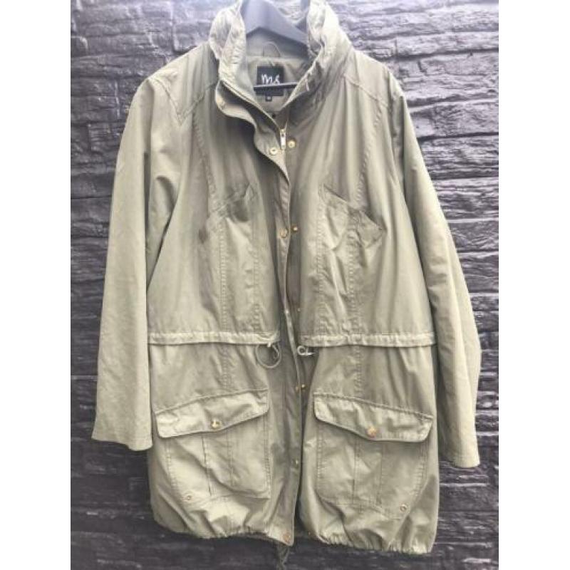 Ms mode nieuwe khaki parka jas maat 50