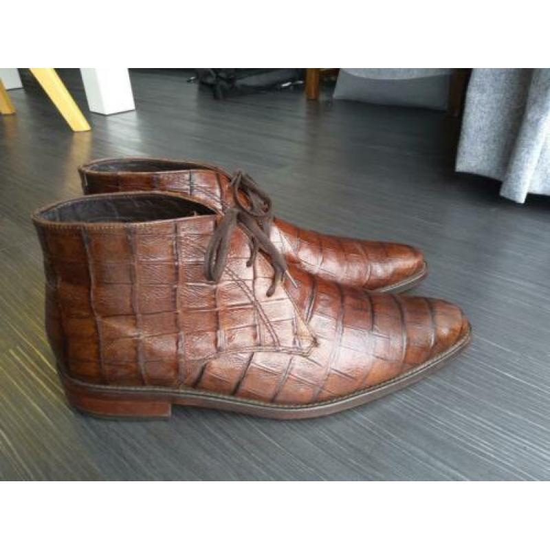 Van Lier schoenen met croco print mt 8,5 ( 42,5 )