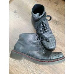 Leuke stoere grijze halfhoge Rieker boots, maat 39