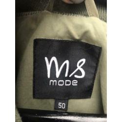 Ms mode nieuwe khaki parka jas maat 50