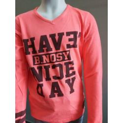 Neon oranje longsleeve B.nosy 140 zgan