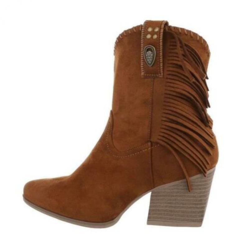 Zwarte Cowboy western laarzen suède mt. 37, 38, 39, 40, 41