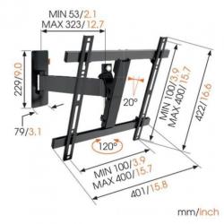 Vogels WALL 3225 zwart muurbeugels