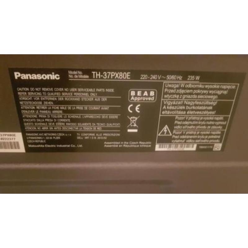 Panasonic Viera 37" plasma tv TH 37px80e