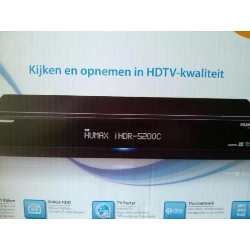 Humax. Ihdr 5200c 500gb harddisk. Met Wi-Fi. Dongel