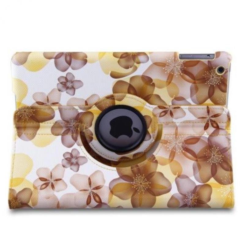 Gekleurde Bloemen Hoes iPad 5 Air Draaibaar 360 Rotatie Case