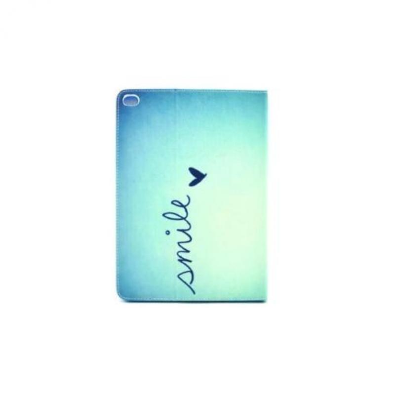 iPad mini 4 - hoes, cover, case - PU leder - Smile tekst