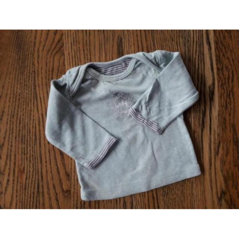 Noppies Longsleeve Dickson grey-mint maat 50